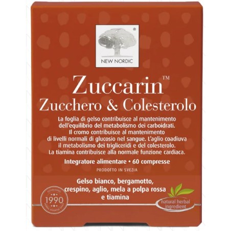 New Nordic Zuccarin Zucchero & Colesterolo 60 Compresse