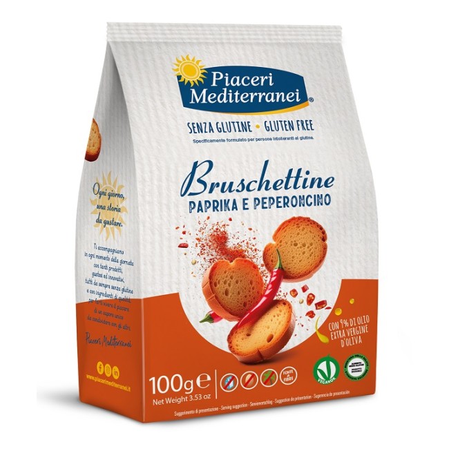 Eurospital Piaceri Mediterranei Bruschettine Paprika E Peperoncino 100 G