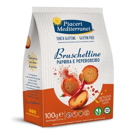 Eurospital Piaceri Mediterranei Bruschettine Paprika E Peperoncino 100 G