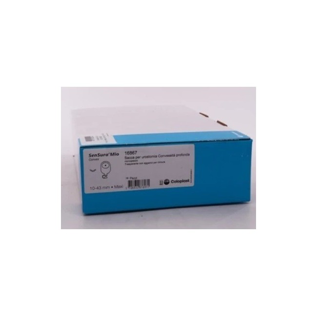 Coloplast Sensura Mio Convex Deep Sacca Urostomia Monopezzo Maxi 440 Ml Trasparente 10-43 Mm 10 Pezzi