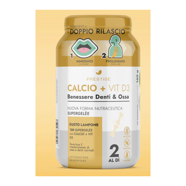 Linea Blu Prestige Supergelee Calcio + Vitamina D3 Adulti 120 Gommose