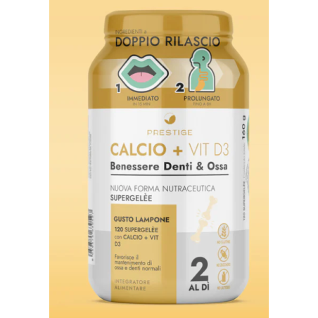 Linea Blu Prestige Supergelee Calcio + Vitamina D3 Adulti 120 Gommose