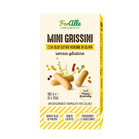 Re Food Foralle Mini Grissini Con Olio Extra Vergine Di Oliva 6 Bustine X 30 G