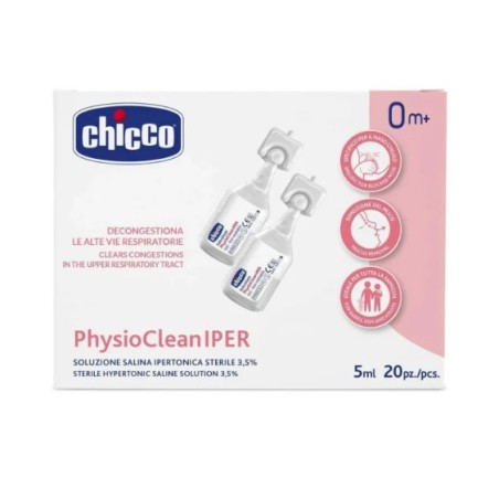 Chicco Soluzione Salina Ipertonica Physioclean Iper 20 Pezzi Da 5 Ml