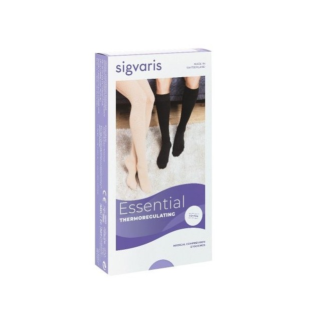 Sigvaris Cotton Ccl2 Calza Coscia Autoreggente Sensinova Nature Normal Punta Aperta Xs