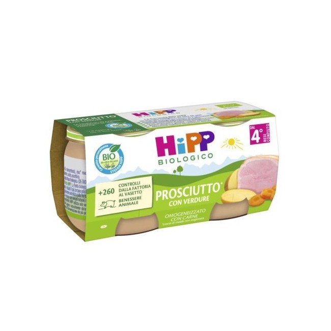 Hipp Bio Omogeneizzato Prosciutto Con Verdure 2 Pezzi Da 80 G