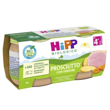Hipp Bio Omogeneizzato Prosciutto Con Verdure 2 Pezzi Da 80 G