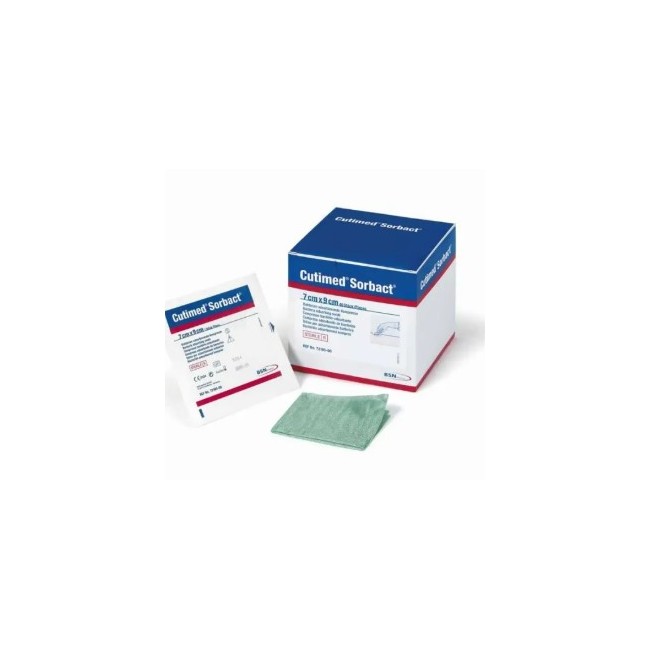 Essity Medicazione Di Cattura Di Batteri E Funghi Cutimed Sorbact 7x9 Cm 5 Pezzi
