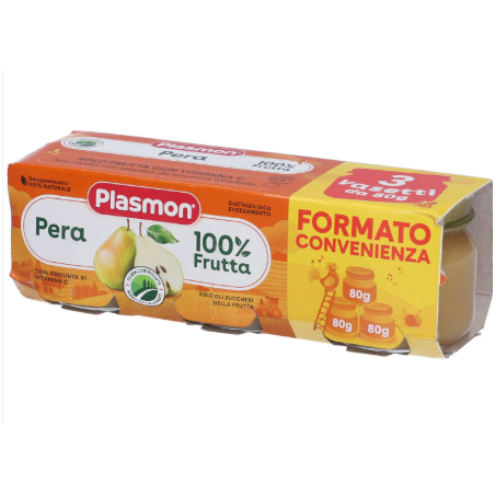 Plasmon Omogeneizzato Pera 3 Pezzi Da 80 G