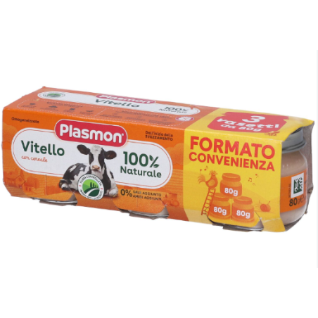 Plasmon Omogeneizzato Vitello E Cereale 3 Pezzi Da 80 G