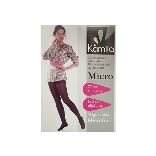 Ca-mi Kamila Collant Micro Fibra 70 Denari Nero 2 12/15 Mmhg
