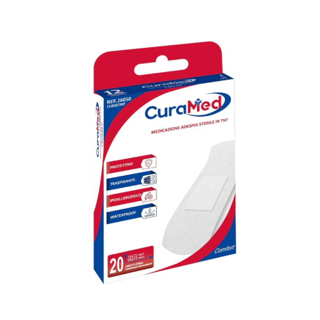 Cura Farma Cerotto Curastrip Tessuto Non Tessuto 2 Misure 20 Pezzi
