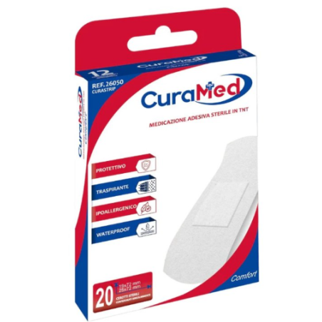 Cura Farma Cerotto Curastrip Tessuto Non Tessuto 2 Misure 20 Pezzi