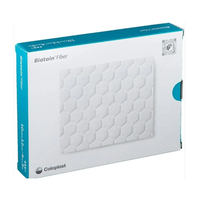 Coloplast Medicazione Primaria Biatain Fiber In Tnt Con Fibre Gelificanti Assorbenti 5x5 Cm 10 Pezzi