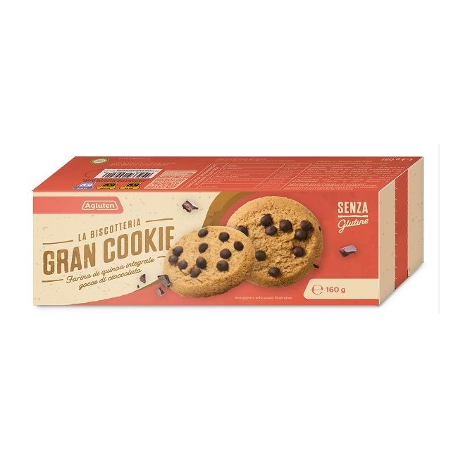 Nove Alpi Agluten Gran Cookie Farina Quinoa Integrale E Gocce Di Cioccolato 160 G