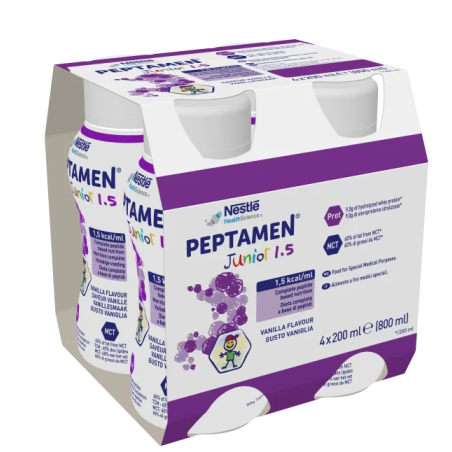 Nestlè Peptamen Junior 1,5 Vaniglia 4 X 200 Ml