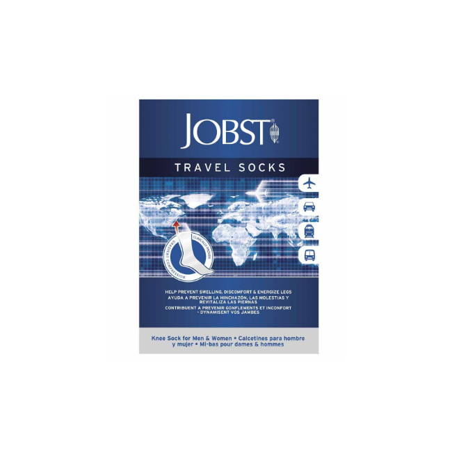 Essity Calza Compressiva Jobst Travel Socks 15-20mmhg Gambaletto Blu Medium Articolo 788460000601