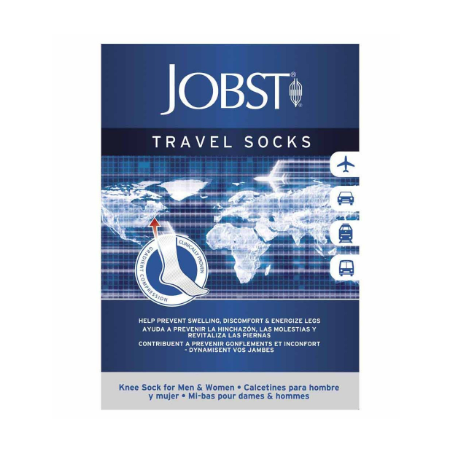 Essity Calza Compressiva Jobst Travel Socks 15-20mmhg Gambaletto Blu Medium Articolo 788460000601