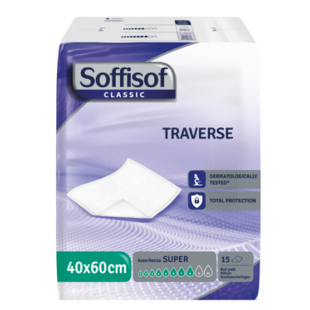 Silc Traversa Per Incontinenza Soffisof Classic 8 Gocce 40x60 15 Pezzi
