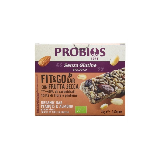 Probios Societa' Benefit Probios Fit&go Barretta Frutta Secca 3 Pezzi Da 25 G