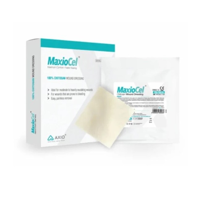 Svas Biosana Medicazione In Fibre Gelificanti In Chitosano Maxiocel 5x5 Cm 10 Pezzi