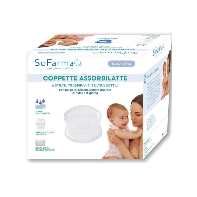 So. Farma. Morra Coppetta Assorbilatte Traspirante Ultra Sottile Sofarmapiu' 60 Pezzi