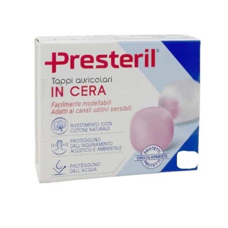 Corman Presteril Tappi Auricolari Cera 20 Pezzi