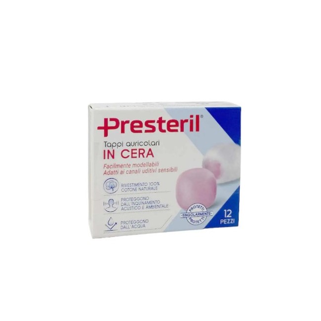 Corman Presteril Tappi Auricolari Cera 12 Pezzi