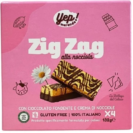 Rarifarm Yep Merenda Zig Zag Cioccolato 4 Pezzi Da 45 G