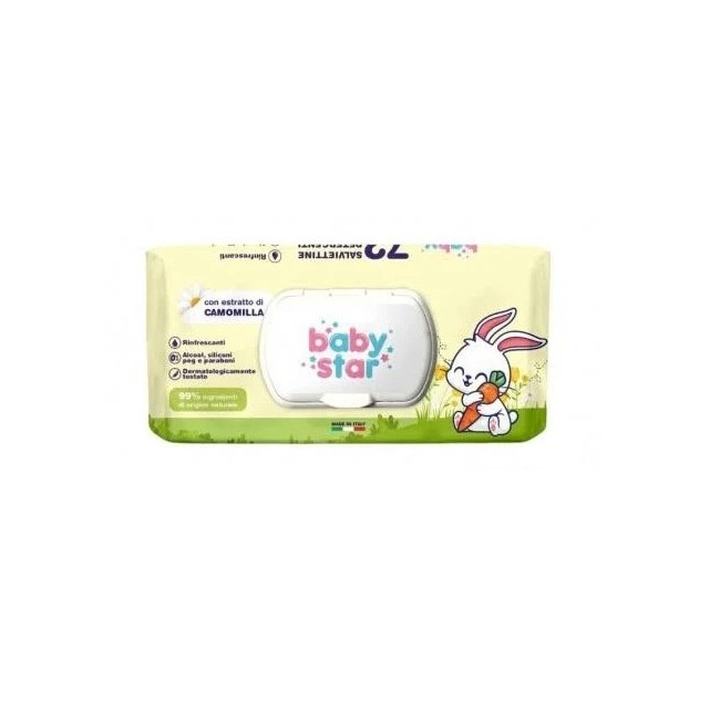 Farvima Medicinali Babystar Salviettine Bebe' Camomilla 72 Pezzi