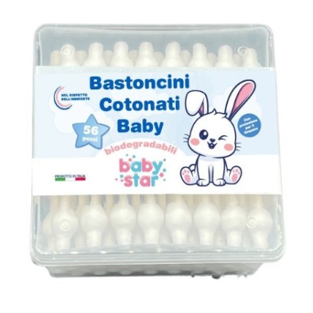 Farvima Medicinali Babystar Bastoncini Cotonati 56 Pezzi
