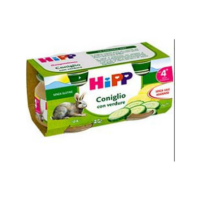 Hipp Omogeneizzato Coniglio Con Verdure 2 Pezzi Da 80 G