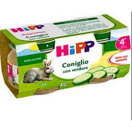 Hipp Omogeneizzato Coniglio Con Verdure 2 Pezzi Da 80 G