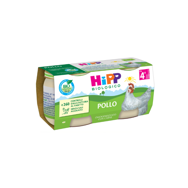Hipp Bio Omogeneizzato Pollo 2 Pezzi Da 80 G