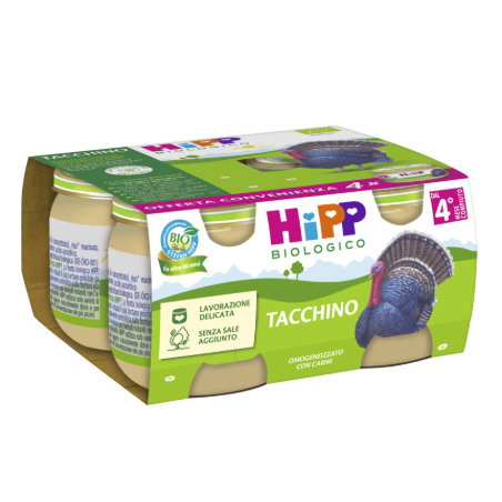Hipp Bio Omogeneizzato Tacchino 4 Pezzi Da 80 G