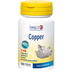 Confezione da 100 Compresse Rivestite di Integratore di Rame Copper da Longlife