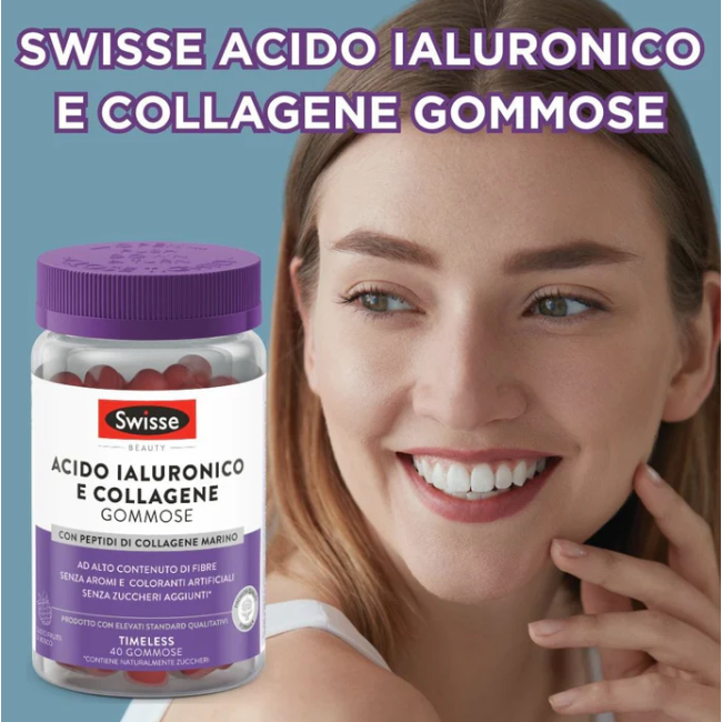 Health And Happiness Swisse Acido Ialuronico & Collagene 40 Gommose