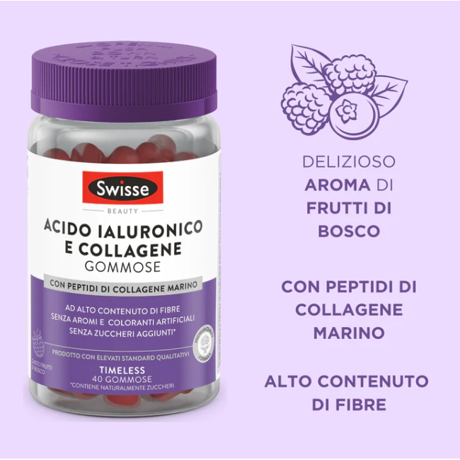 Health And Happiness Swisse Acido Ialuronico & Collagene 40 Gommose