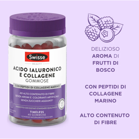 Health And Happiness Swisse Acido Ialuronico & Collagene 40 Gommose