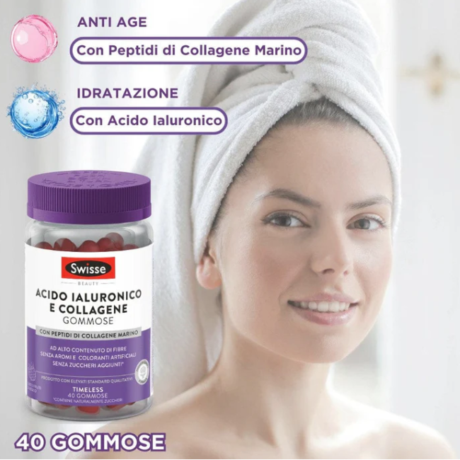 Health And Happiness Swisse Acido Ialuronico & Collagene 40 Gommose