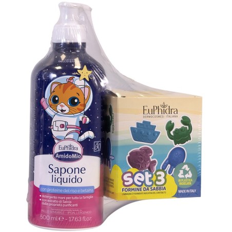Zeta Farmaceutici Euphidra Amidomio Abbinata Sapone Liquido 500 Ml + Set 3 Formine Da Sabbia