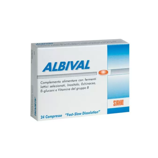 Astuccio con 24 compresse di Albival Probiotico della Sirval