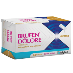 24 bustine antinfiammatorie Brufen Dolore 40 Mg