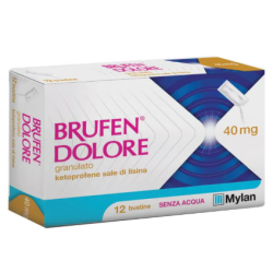 12 bustine antinfiammatorie Brufen Dolore 40 Mg