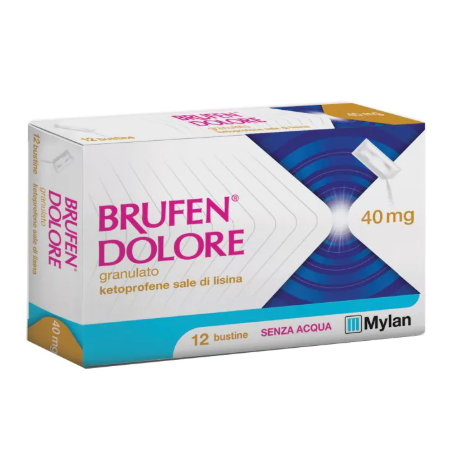 12 bustine antinfiammatorie Brufen Dolore 40 Mg