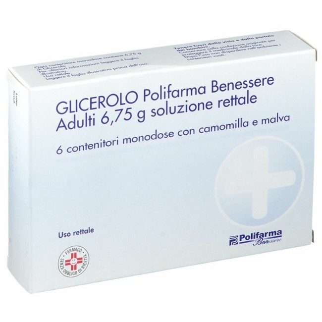 6 contenitori Glicerolo adulti 6,75 G Soluzione Rettale