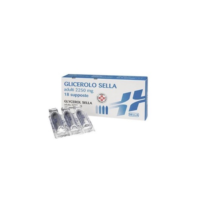 18 supposte Glicerolo Adulti 2250 Mg Sella