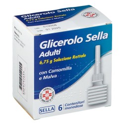6 contenitori Glicerolo Sella adulti 6,75 g