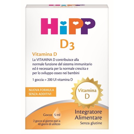 Flacone da 5 Ml di Hipp D3 della Hipp Flacone da 5 Ml di Hipp D3 della Hipp