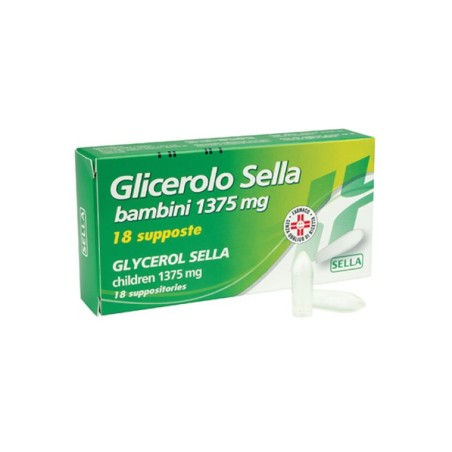 18 Supposte Glicerolo per bambini 1375 Mg